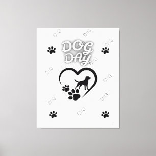 Hund Wall Art - Cute Hund älskare Home Decor Canvastryck