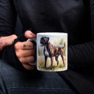 Hund Watercolor Boxer Kaffemugg