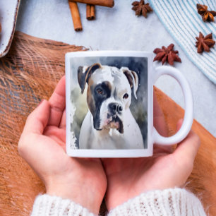Hund Watercolor Boxer Kaffemugg