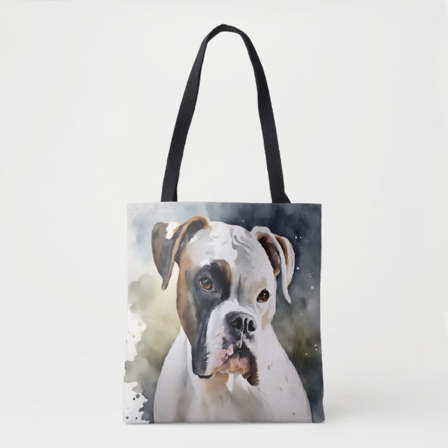 Hund Watercolor Boxer Tygkasse (Framsida)