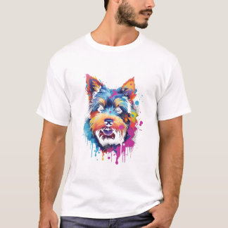 Hund Watercolor Cute Funny T Shirt