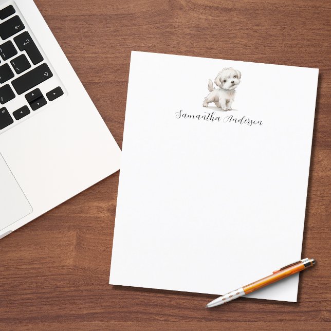 Hund Watercolor Letterhead (Skapare uppladdad)