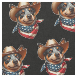 Hund Wearing a Hat and American Flagga Bandana Tyg