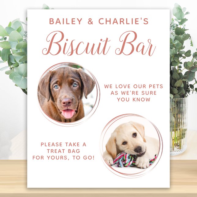 Hund Wedding Favor Ro Guld Pet Photo Biscuit Pub Poster (Skapare uppladdad)
