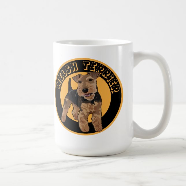 Hund Welsh Terrier Kaffemugg (Höger)