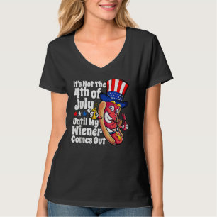 hund Wiener kommer ut från Vuxen humor den 4 juli T Shirt
