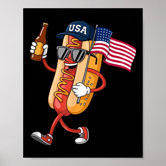 Hund Wieners i Hett, 4:e juli Poster (Framsidan)