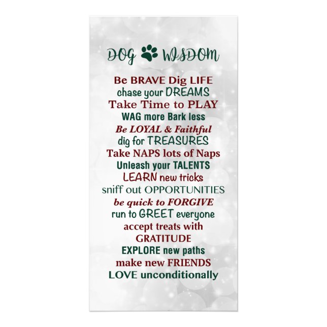 Hund Wisdom-citat Fototryck (Framsidan)