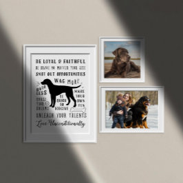 Hund Wisdom inspirational Pet Canvas House Regler Poster