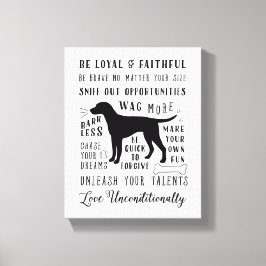 Hund Wisdom inspirational Pet House Regler Canvastryck