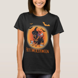 Hund Witch Rottweiller Halloween T Shirt