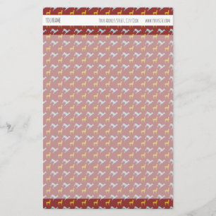 Hund Year2018 Hundar Mönster Personlig Stationery Brevpapper