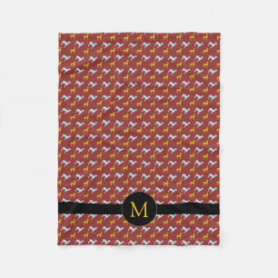 Hund Year Zodiac Birthday Monogram S Blanket Fleecefilt