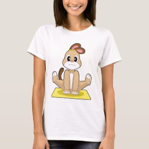 Hund Yoga Fitness Gymnastik T Shirt