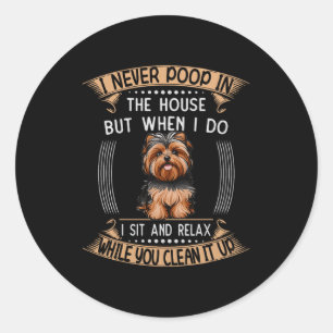 Hund Yorkie O Prylar Pet Papa Pris Yorkieo Valpar Runt Klistermärke