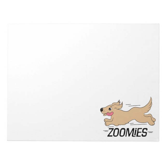 Hund Zoomies Funny Anteckningsblock (Framsida)