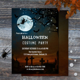 Hundad Halloween-mousserande Ljus Party Inbjudan