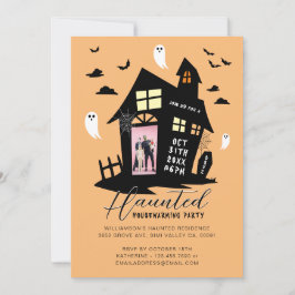 Hundad House Halloween Houseuppvärmning Party Phot Meddelande