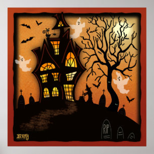 Hundad House Halloween Inspiritivity Classroom Poster