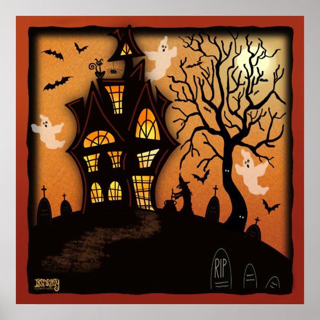 Hundad House Halloween Inspiritivity Classroom Poster (Framsidan)