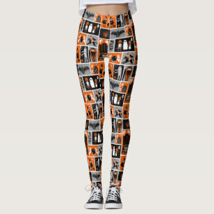 Hundad House Halloween mönster Leggings