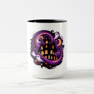 Hundad House Halloween Spooky Spöken och Pumpkins Mugg
