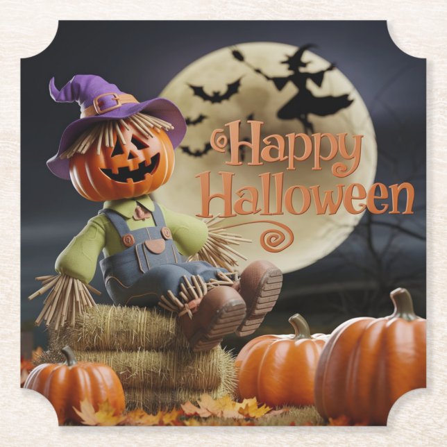 Hundad House Halloween Underlägg Papper (Framsida)