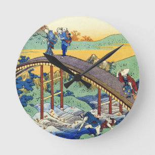 Hundade poems förklarad av Nurse Hokusai Rund Klocka