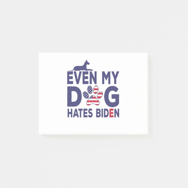 hundägare anti-biden - även min Hund Hates biden G Post-it Block (Framsida)