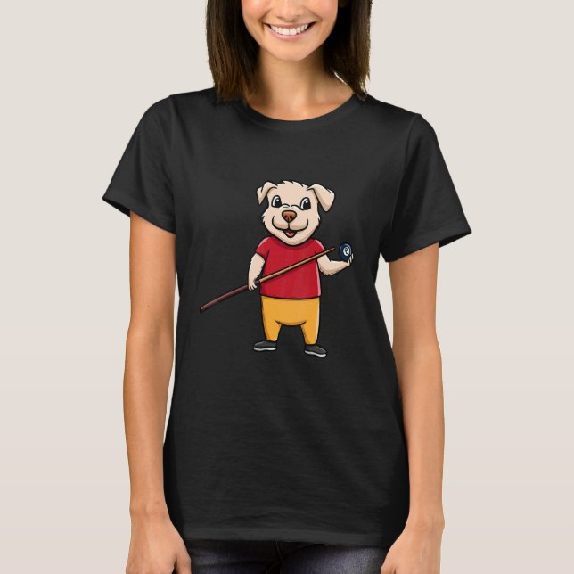 Hundägare Billiard Boll Snooker Bassäng Player Tas T Shirt (Framsida)