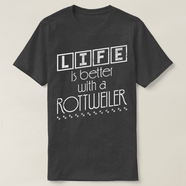 Hundägare Gift Kärlek Hundar Rottweiler T Shirt (Design framsida)