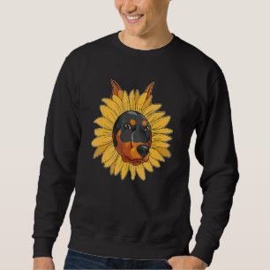 Hundägare Husdjur Djur Hund Hippie Solros Doberma Lång Ärmad Tröja