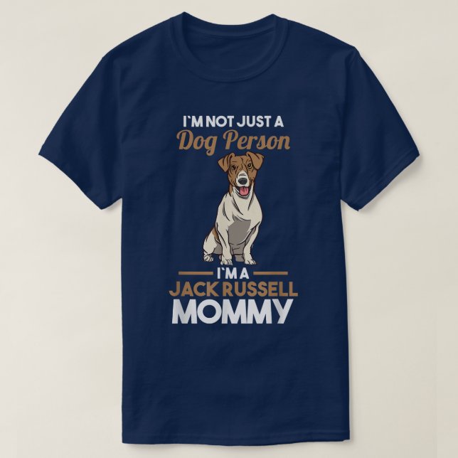 Hundägare Jack Russell Mamma T Shirt (Design framsida)