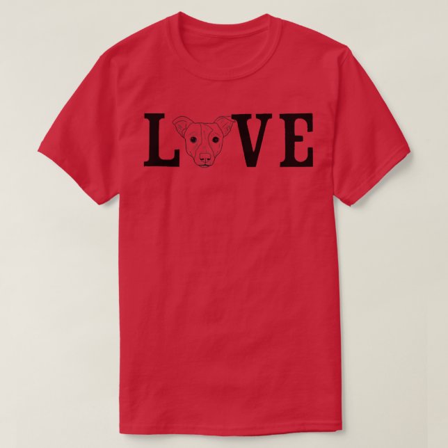 Hundägare Kärlek Jack Russel  T Shirt (Design framsida)