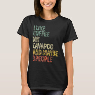 Hundägare tycker jag om kaffe min Cavapoo och kans T Shirt