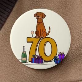 Hundälskare 70-årsfirande knapp