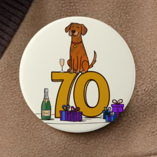 Hundälskare 70-årsfirande knapp