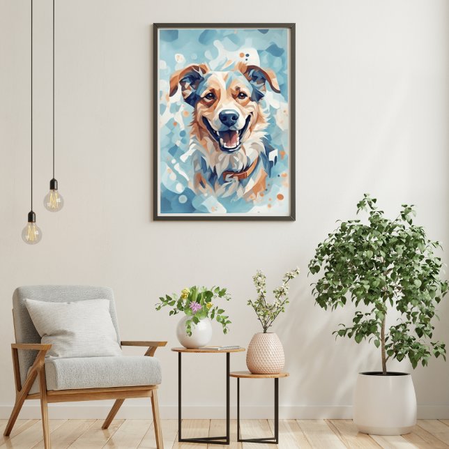 Hundälskare Art/blå ton [1/3] Poster (Skapare uppladdad)