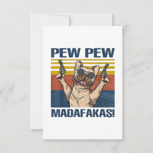 Hundälskare Bulldog Pew Madafakas OSA Kort