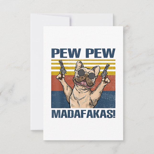 Hundälskare | Bulldog Pew Madafakas OSA Kort (Framsida)