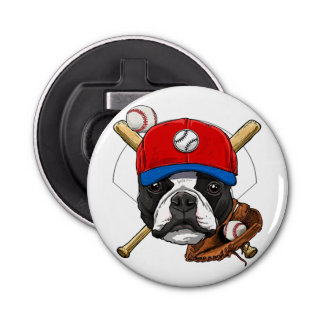 Hundälskare Button Bottenöppnare med magnet Flasköppnare