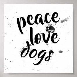 hundälskare, citattecken poster utskrift av färg