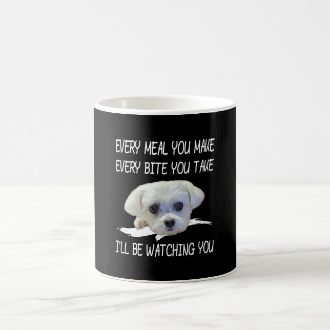 Hundälskare| Cute maltesiska varje måltid du produ Kaffemugg (Center)