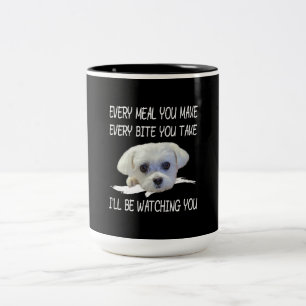 Hundälskare  Cute maltesiska varje måltid du produ Två-Tonad Mugg