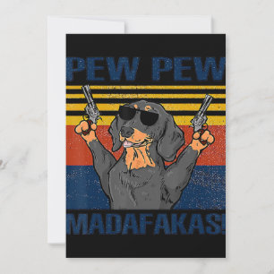 Hundälskare  Dachshund Pew Vintage Tack Kort