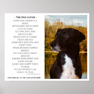 Hundälskare Dikt och Hund foto Poster