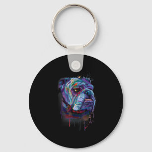 Hundälskare Engelsk bulldog Gift English Bulldog Nyckelring