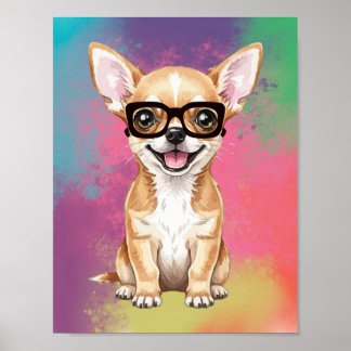 Hundälskare | Färgrik Rolig Hund PopArt Poster