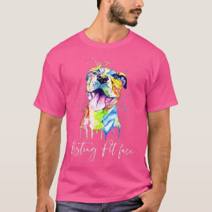 Hundälskare för återställ Pit Ansikte Pitbull Wate T Shirt