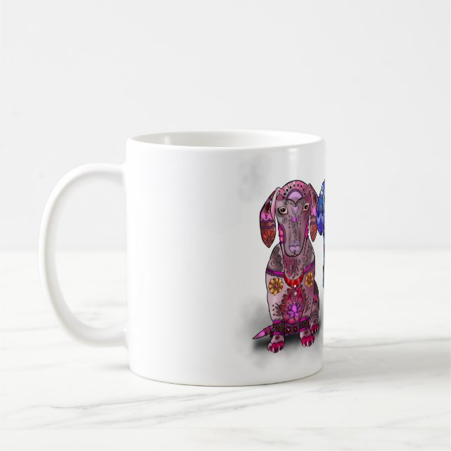 Hundälskare för korv kaffemugg (Vänster)